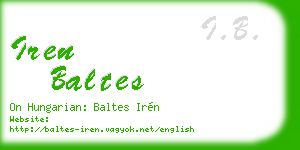 iren baltes business card